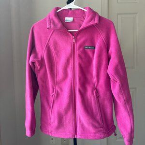 Columbia Women's Benton Springs Full Zip Fleece Jacket, Pink/Fuscia, Small